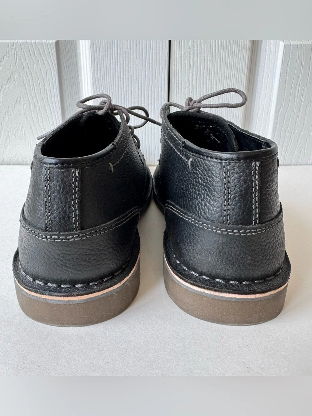 Reaction Kenneth Cole Black Leather Chukka Boot Mens Size 9 Desert Wind Classic